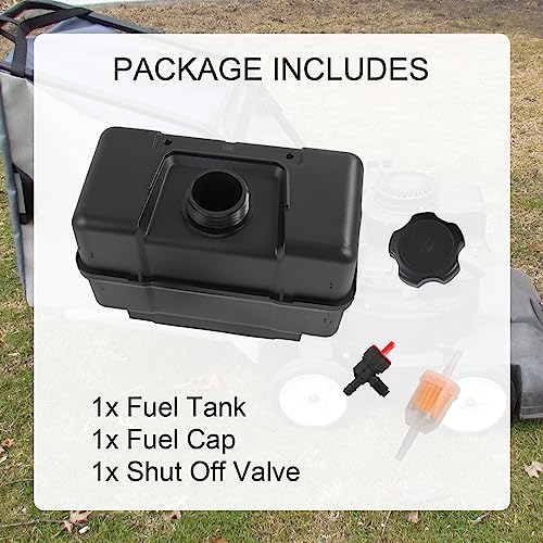 RALBDX 691993 4 Quart Plastic Fuel Tank With Cap & Shut-Off Valve Replaces For B&S Remote Mounting Compatible With Lawn and Garden Equipment Engines,Some Specific Snow Blower,Tiller,Log Splitter - Grill Parts America