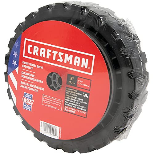 Craftsman (CMXGZAM325070 Wheel for Walk-Behind Mowers-8-Inch Fits Various Models, 8-Inch FWD, Black - Grill Parts America