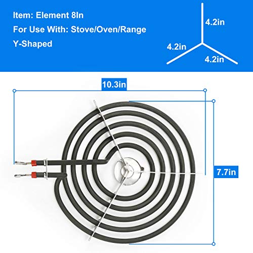 APPLIANCEMATES WB30T10074 Electric Surface Burner Heating Element 8" for GE Hotpoint Stove Oven Coil Surface Element Replace CH30T10074 S30T10074 PS243922 AP3186376 - Grill Parts America