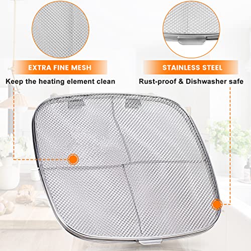 Stainless Steel Splatter Shield for Ninja Foodi AG301, Air Fryer Accessories Replacement Parts Fine Mesh Splatter Screen for Ninja Foodi 5 in1 Indoor Grill Air Fryer AG300,AG300C,AG301C,AG302,AG400 - Grill Parts America