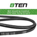 8TEN Secondary Drive Belt for John Deere LX277 LX2800 LX255 GT235 335 345 LX266 M154958 M110313 48 inch Deck - Grill Parts America