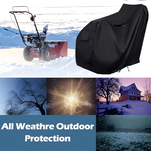 2win2buy Snow Blower Cover, All Weather Premium Waterproof Dustproof Snow Thrower Cover Heavy Duty Superior UV Protection Universal Fit with Storage Bag (50.39" L x 32.67" W x 40.15" H) - Grill Parts America