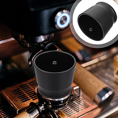 HEMOTON Coffee Dosing Cup Aluminium Alloy Powder Feeder Part Weighing Bean Cup Coffee Portafilter for 58mm Espresso Machine DIY Tools Black - Kitchen Parts America