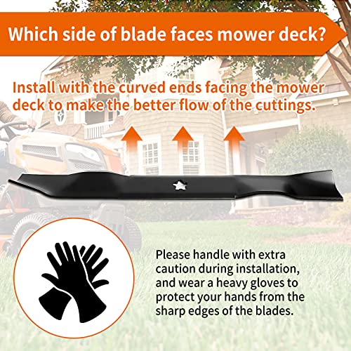 budrash 134149 Mower Blades for Craftsman Hu sqvarna Poulan Pro 42 inch Deck, 532134149 Mulching Blades for Craftsman LT1000 YT4000, Hu sqvarna YTH18542 YT150 Rider Lawn Tractor, Replace 422719 424752 - Grill Parts America