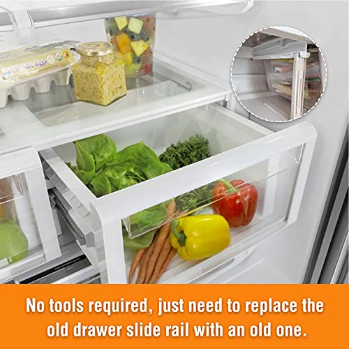 W10326469 Center Drawer Slide Rail By APPLIANCEMATES Compatible with Whirlpool Refrigerator Replace for 8208326 W10326469 12796401 67004514 AP6019603 - Grill Parts America