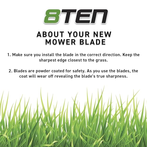 8TEN LawnRAZOR Mower Blade Set for MTD Cub Cadet RZT L46 46 inch Deck 942-04290 942-04244 742-04244 942-04244A (High-Lift) - Grill Parts America