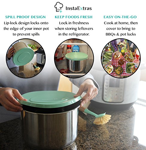 Silicone Lid Fits Instant Pot 6 Quart Inner Pot Cover for IP Duo 60 Nova Plus Max Lux Gem Viva Smart Wifi More Best Insta Pot Sealing Lid for 6 QT Pressure Cookers