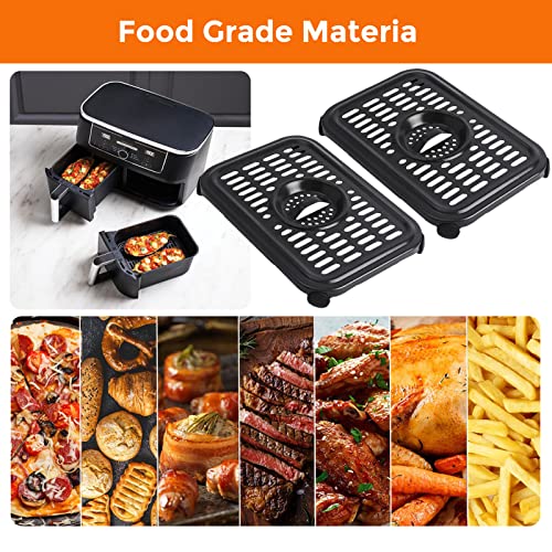 Air Fryer Replacement Parts for Ninja Foodi DualZone Air Fryers, 2 PCS Food Grade Air Fryer Accessories Grill Pan Plate Crisper Plate Rack Tray for Ninja DZ090 DZ201 DZ100 Air Fryer, Dishwasher Safe - Grill Parts America