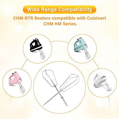 ANTOBLE Hand Mixer Beaters Compatible with Cuisinart HM-90s HM-70 HM-50 CHM-3, 9 7 5 3 Mixer Attachments Replacement Parts CHM Series Stainless Steel Whisk Hand Turbo Mixer Beater for Cuisinart, # CHM-BTR - Kitchen Parts America