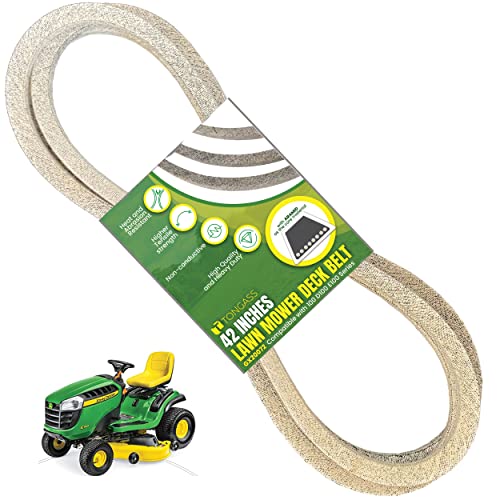 TonGass 42" Lawn Mower Deck Belt Compatible with John Deere Lawn Mower - Replaces Part Number GX20072 - Deck Drive Belt for Heavy-Duty Use - Compatible with 100 D100 E100 Series - Grill Parts America