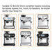 Natudeco 54mm Coffee Portafilter,Rotatable Coffee Powder Part Hands Free Dosing Funnel Aluminum Alloy Funnel for Espresso Coffee Maker Hand Ground Coffee Machine(Silver) - Kitchen Parts America
