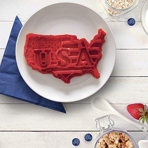 The Great American USA Waffle Maker- Make Giant 7.5" Patriotic Waffles - Kitchen Parts America