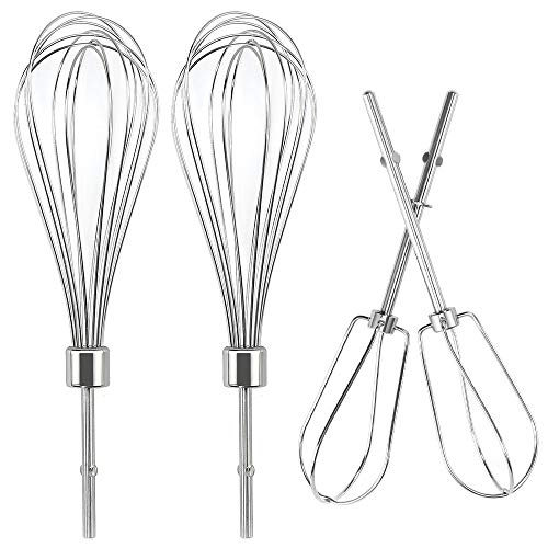 Cenipar W10490648&KHMPW- KHM2B W10490648 Hand Mixer Turbo Beaters(2 Pack) & KHMPW Stainless Steel Pro Whisk(2 Pack) Fit for KHM512BM KHMPW KHM2B - Kitchen Parts America