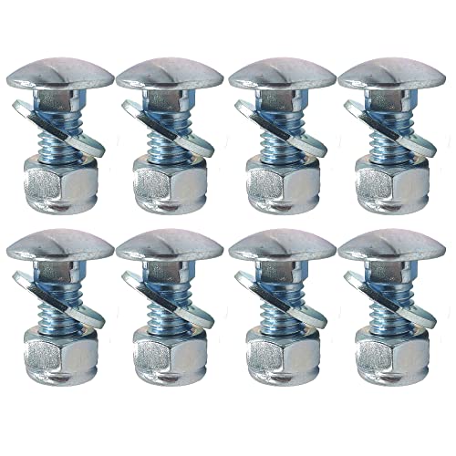 Set of 8, 784-5581A 784-5581 Snow Blowers Carriage Bolts & Nuts Kits Fits MTD Shave Plate Scraper Bar 784-5581A-0637 790-00120-0637 712-3010, 736-0242, 710-0260 , (5/16-18) 5/8" - Grill Parts America