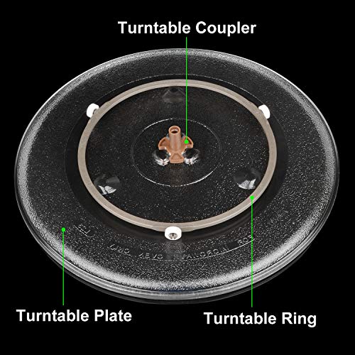 Jolaxy Microwave Turntable Coupler for 12mm 14mm Rollers, Microwave Oven Roller Guide Support with"D" Port, Fit Roller Height 12mm 14mm - Grill Parts America