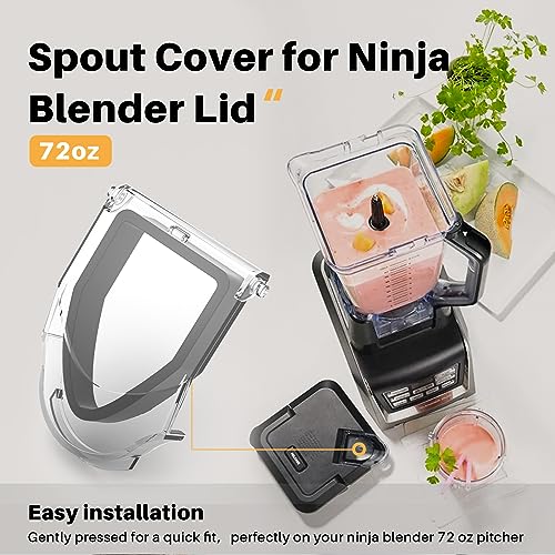 Blender Lid Replacement for Ninja, Spout Cover Blender Top Replacement Parts for Ninja Locking Lid 72 oz Pitcher BL610 BL770 BN701 BN801 - Grill Parts America