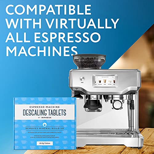 IMPRESA [20 Pack] Espresso Machine Descaler Tablets to Remove Mineral Build Up Descaling Tablets intended for Breville, Jura, Miele, and Other Espresso Makers - Descale Espresso Cleaning Tablets - Kitchen Parts America