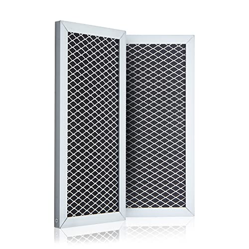 Giliglue Microwave Charcoal Filter Replacement Compatible with GE JX81H, WB02X10956, WB02X11544, WB2X10956, Microwave Filter Replacement Parts- 4 x 8-5/8 x 3/8 Inch, 2 Pack - Grill Parts America