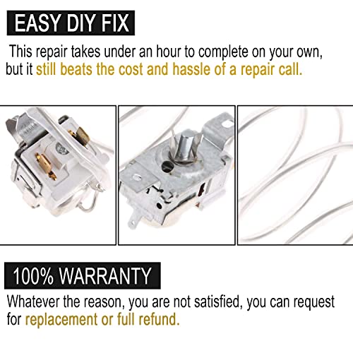 Lifetime 2198202 Refrigerator Cold Control Thermostat by Seentech Easy to Install - Exact Fit for Whirlpool,Kenmore Refrigerator - Replaces Part Numbers: WP2198202 2161284 2198201 PS11739232 AP6006166 - Grill Parts America