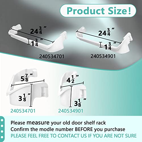 240534901 x2 & 240534701 x1 Refrigerator Door shelf retainer bar Compatible with frigidaire or kenmore Rack Bar Rail, Replaces PS734936 AP3214631 948952 AP3214630 PS734935 948954 AH734935 EA734935 - Grill Parts America