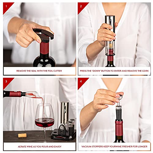 Premium Electric Wine Bottle Opener with Charging Base - Kitchen Parts America