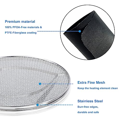 KINLYBO Replacement Splatter Shield and 3PCS Grill Mat for Ninja Foodi FG551 Air Fryer,Stainless Steel Splatter Screen Accessories for Ninja Foodi Smart XL 6-in-1 Indoor Grill - Grill Parts America