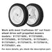 532403111 Front Drive Wheels Fit for Craftsman Mower - 194231X427 Front Drive Tires Wheel Fit for Craftsman & HU Front Wheel Drive Self Propelled Lawn Mower Tractor, 2 Pack, White - Grill Parts America