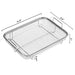 New Version Stainless Steel Air Fryer Basket For Oven 2 Piece + Stainless Steel Air Fryer Tray For Oven 2 Piece Set - Kitchen Parts America