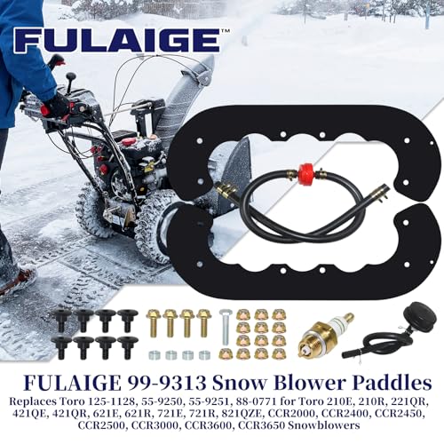 FULAIGE 99-9313 Snow Blower Paddles Replaces 88-0771, 125-1128, 55-9251 for Toro 210, 221, 421, 621, 721 Power Clear, CCR 2400, CCR 2450, CCR 2500, CCR 3000, CCR 3600, CCR 3650, CCR 6053 Snowthrowers - Grill Parts America