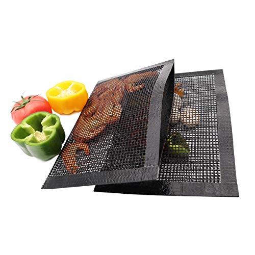 Bluedrop Non Stick Mesh Bag For Grill PTFE Toaster Oven Bags Barbecue Pockets Sheets Pack of 2 - Kitchen Parts America