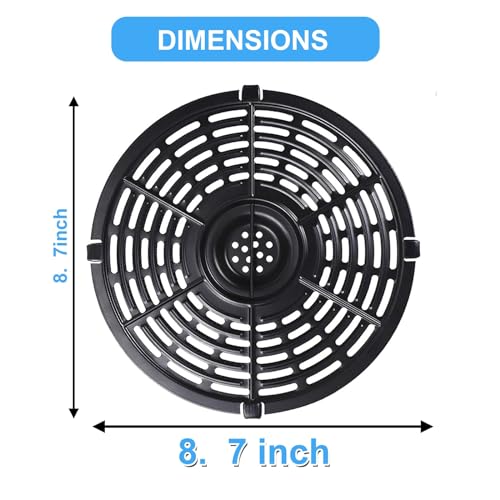 Air Fryer Replacement Parts for Power Xl 5QT Air Fryer, 8.7'' Non-Stick Air Fryer Accessories Replacement Tray Grill Pan Rack Crisper Plate Grill Plate for Ultrean Gourmia GAF575 GAF518 Air Fryer - Grill Parts America