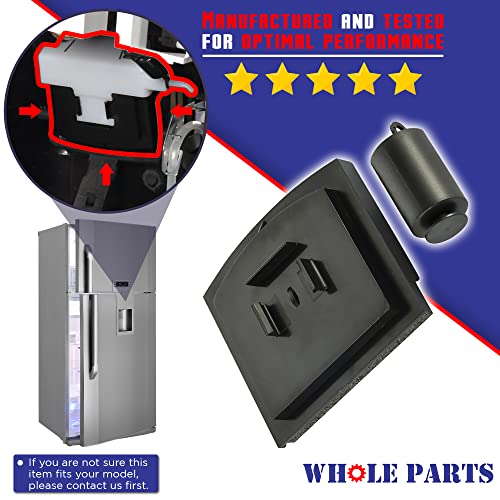 Whole Parts Refrigerator Ice Dispenser Door Kit Part # 8201756 - Replacement & Compatible w/Some Whirlpool Refrigerators - Broken Tab Ice Door Kit - Replaces AAP4453798, PS4218879 - 2 Yr Warranty - Grill Parts America