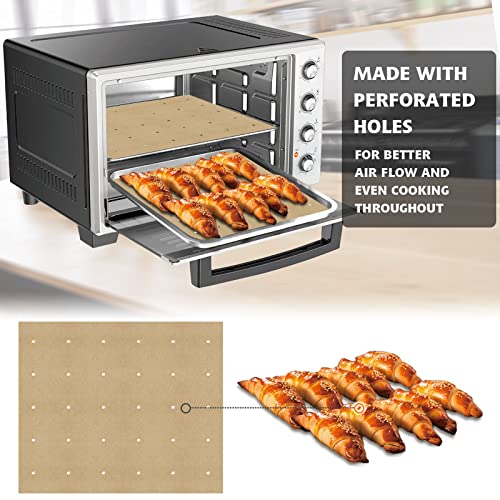 WMKGG 100 PCS Air Fryer Oven Liners, 12 x 11 inch Perforated Rectangular - Kitchen Parts America