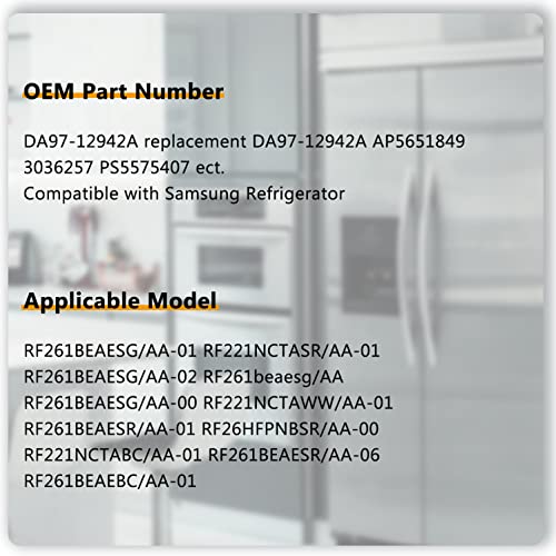 DA97-12942A (OEM) Ice Assy Cover-Dispenser Compatible with Samsung refrigerator water dispenser accessories Replaces Part Numbers AP5651849, 3036257, PS5575407 etc. - Grill Parts America