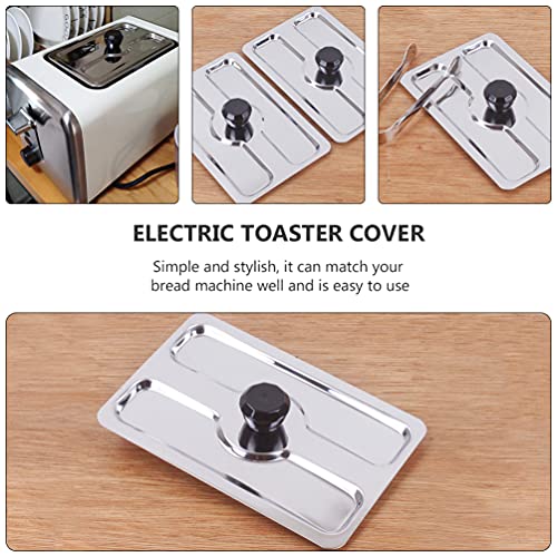 BESPORTBLE Metal Toaster Dust Cover Stainless Steel Electric Bread Maker Upper Cover Toaster Appliance Top Cover for Bread Machine Part Accessories - Grill Parts America