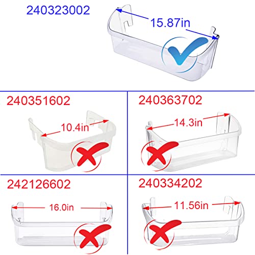 Siwdoy (Pack of 2) 240323002 Refrigerator Door Bin Compatible with Frigidaire Electrolux Replaces PS429725 AP2115742, Clear - Grill Parts America