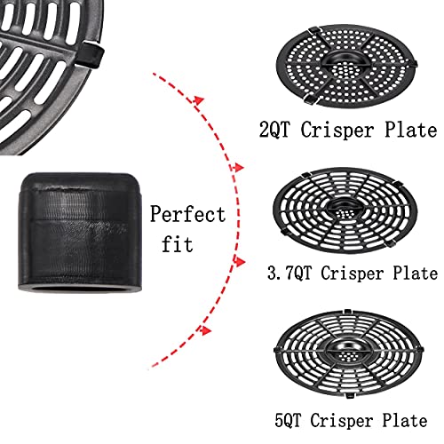 Air Fryer Rubber Tips,8 Pcs Air Fryer Replacement Rubber Bumpers,Air Fryer Silicon Rubbers Fit 2QT,3.7QT,5QT Air Fryer Crisper Plate, Air Fryer Replacement Parts for Air Fryer Grill Pan Black - Grill Parts America