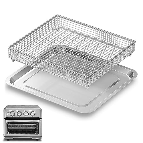 stainless Steel Baking Tray Pan and Air Fryer Basket Compatible with Cuisinart Airfryer TOA-060 and TOA-065 and TOA-070 (with Cuisinart TOA-060 and TOA-065) - Grill Parts America