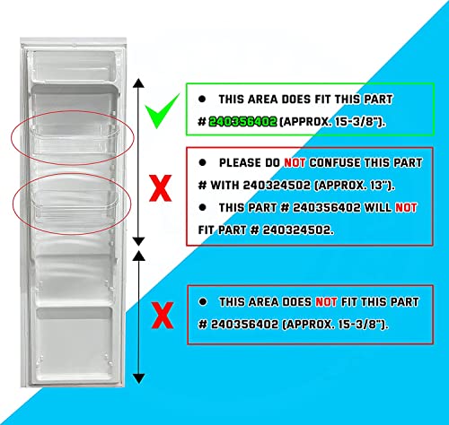 UPGRADED Lifetime Appliance 2 x 240356402 Door Bin Compatible with Frigidaire, Kenmore, Electrolux Refrigerator Replacement Shelves | Frigidaire Door Shelf Replacement | Frigidaire Replacement Parts - Grill Parts America