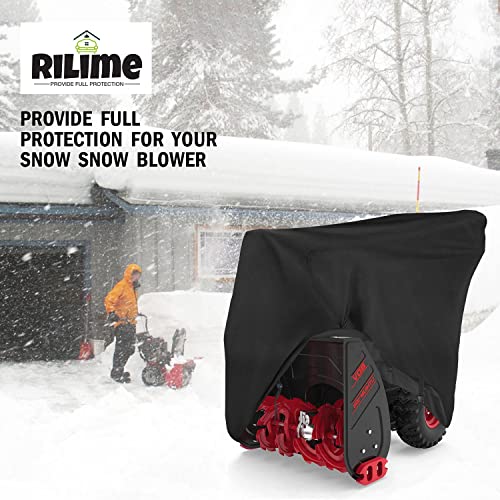 Rilime Snow Blower Cover,Heavy Duty Snowblower Covers Waterproof ,Snow Thrower Cover Universal Fit for Most Two Stage Snowblower (50" L X 32" W X 40" H) - Grill Parts America