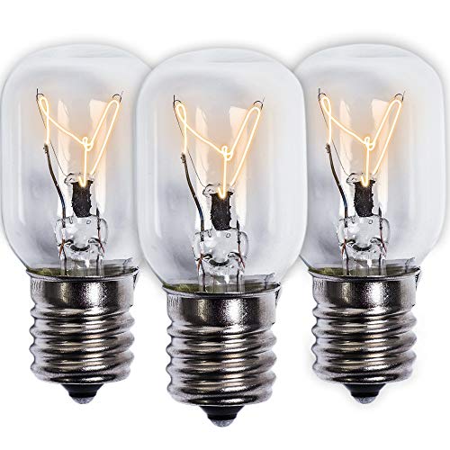 BlueStars 8206232A Whirlpool Microwave Light Bulb Kei 125V 40W Microwave Bulb E17 Fits Whirlpool Maytag Lava Lamps Salt Lamp Bulbs - Replaces 1890433 8206232 AP4512653 (3 Packs) - Grill Parts America