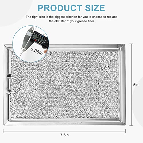 WB06X10309 Filter Microwave Oven Grease Filter [Packed In Box] Compatible with GE WB06X10359 Microwave Filter Replacement Parts by AMI PARTS- 7-5/8 x 5 x 3/32 Inch 2 Packs - Grill Parts America