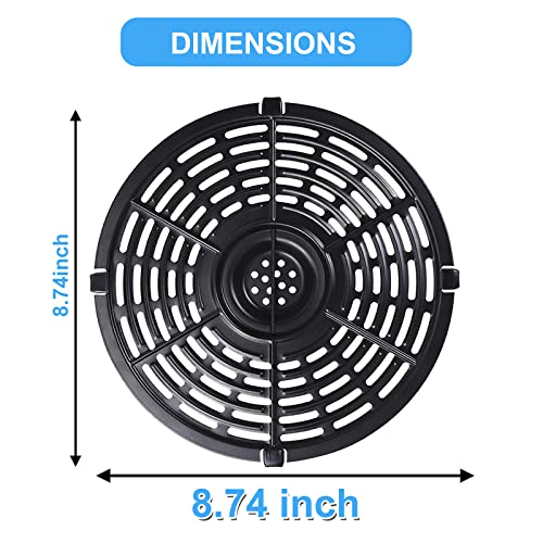 Air Fryer Grill Pan for Power XL 5QT Air fryer, 8.7'' 5QT Round Non-Stick Air Fryer Replacement Tray Rack Parts Accessories Crisper Plate Grill Plate for Ultrean Gourmia Air Fryer, Dishwasher Safe - Grill Parts America