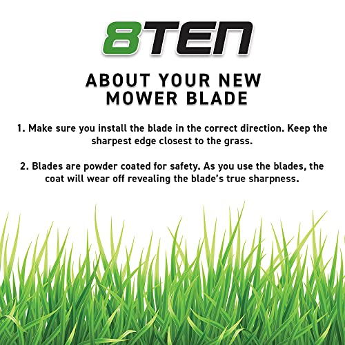 8TEN LawnRAZOR Mower Blade Set for MTD Cub Cadet RZT S54 L54 Troy Bilt 54 inch Deck 942-05056A 942-05056 (Medium Lift) - Grill Parts America