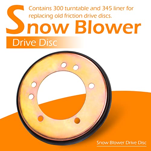 Sconva 04743700 Friction Wheel Snow Blower Drive Disc Fit for Ariens Snow Blower, Snapper Lawn Mower & Troy Bilt Snow Blower - with Brake Lining (1 Pack) - Grill Parts America