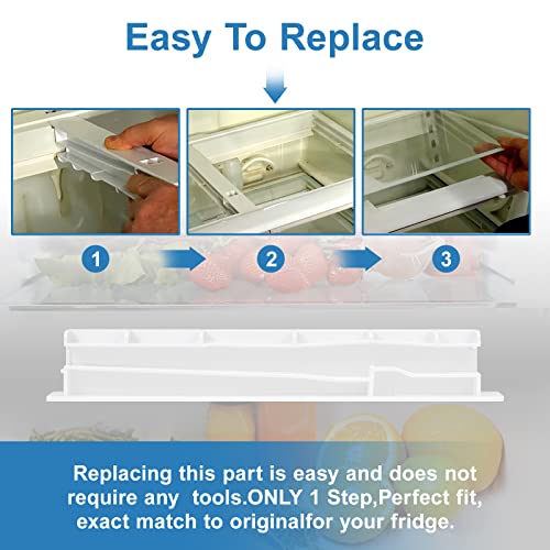 UPGRADED WPW10671238 W10671238 Refrigerator Drawer Slide Rail, Fridge Crisper Drawer Center Rail Compatible with Whirlpool, Kenmore, Maytag, Amana Refrigerator Parts WPW10671238, AP6023702, PS11757048 - Grill Parts America