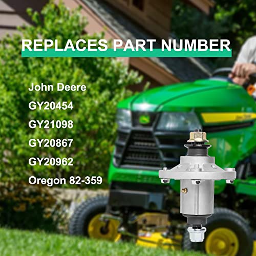 Spindle Assembly for John Deere Mower Replaces GY20454 GY20962 - Spindle for D105 D110 D130 D140 L110 LA105 LA115 LA125 LA130 LA135 LA145 X110 42" 48" Lawn Mower Tractor Deck with Threaded Bolts - Grill Parts America