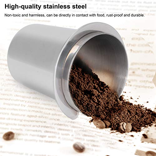 Coffee Dosing Cup, 51mm Stainless Steel Coffee Machine Handle Dosing Cup Mug Coffee Powder Feeder Part for Espresso Machine DIY Tools - Kitchen Parts America