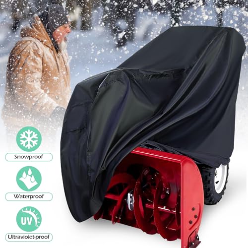 2win2buy Snow Blower Cover, All Weather Premium Waterproof Dustproof Snow Thrower Cover Heavy Duty Superior UV Protection Universal Fit with Storage Bag (50.39" L x 32.67" W x 40.15" H) - Grill Parts America