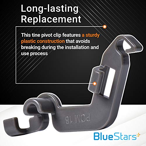 Ultra Durable W10082853 Dishwasher Tine Pivot Clip Replacement Part by BlueStars- Exact Fit for Whirlpool Kenmore Kitchenaid Dishwashers - Replaces WPW10082853 PS11748190 PS1734891 1446946 - PACK OF 2 - Grill Parts America